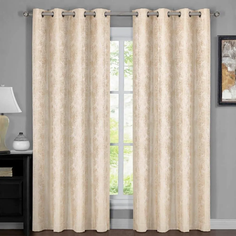 100% Blackout Curtain Bali - Modern Upscaled Wallpaper Abstract Theme (Set of 2)