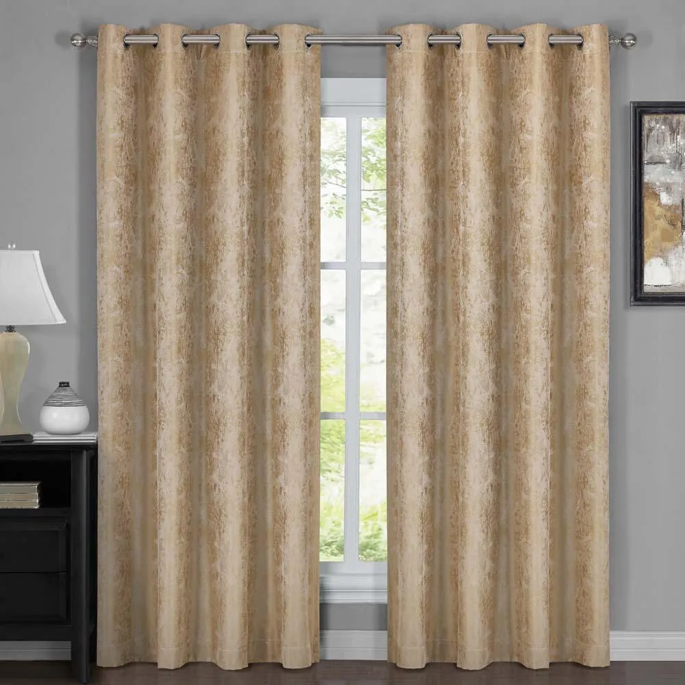 100% Blackout Curtain Bali - Modern Upscaled Wallpaper Abstract Theme (Set of 2)