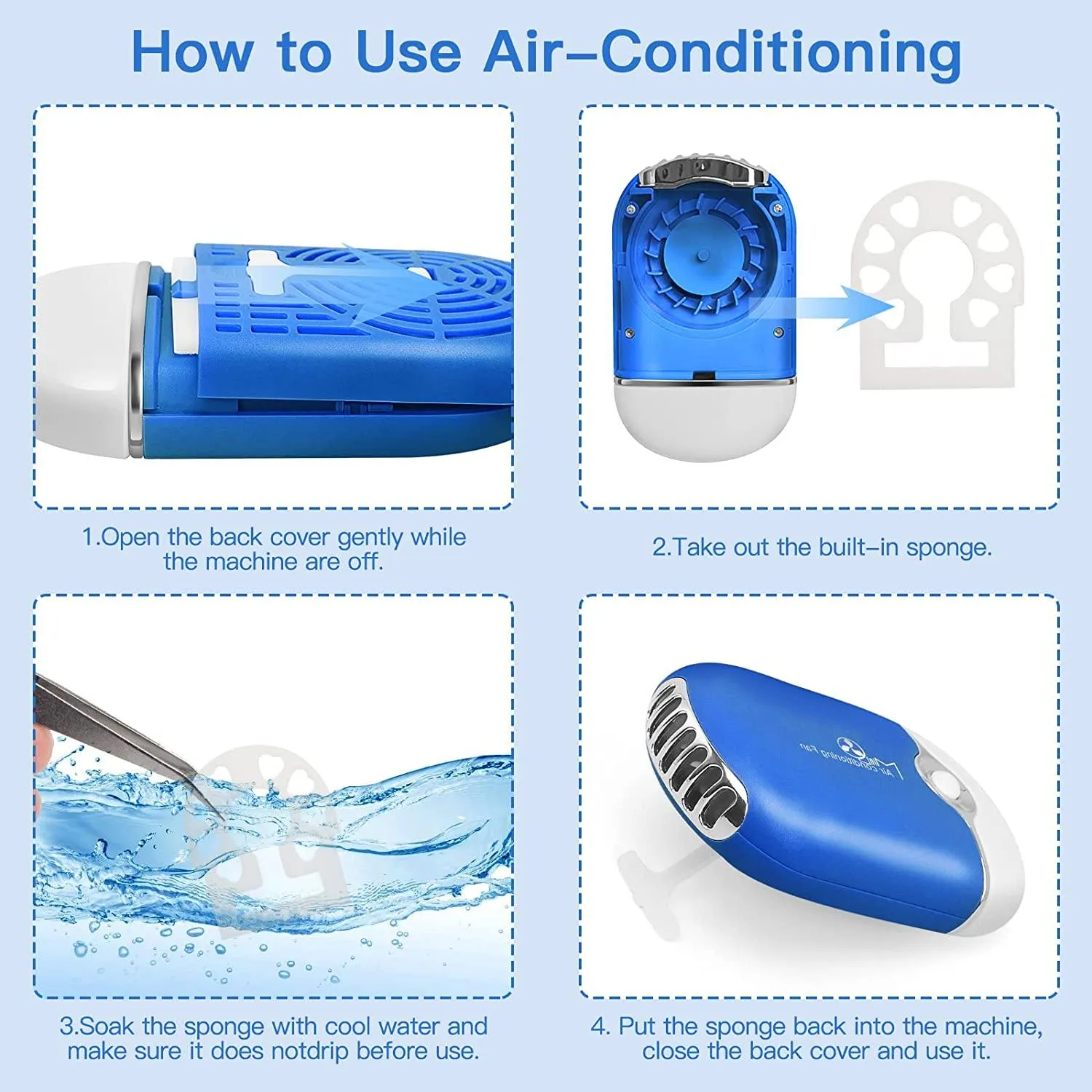 2-Piece: Rechargeable Handheld Mini Eyelash Fan