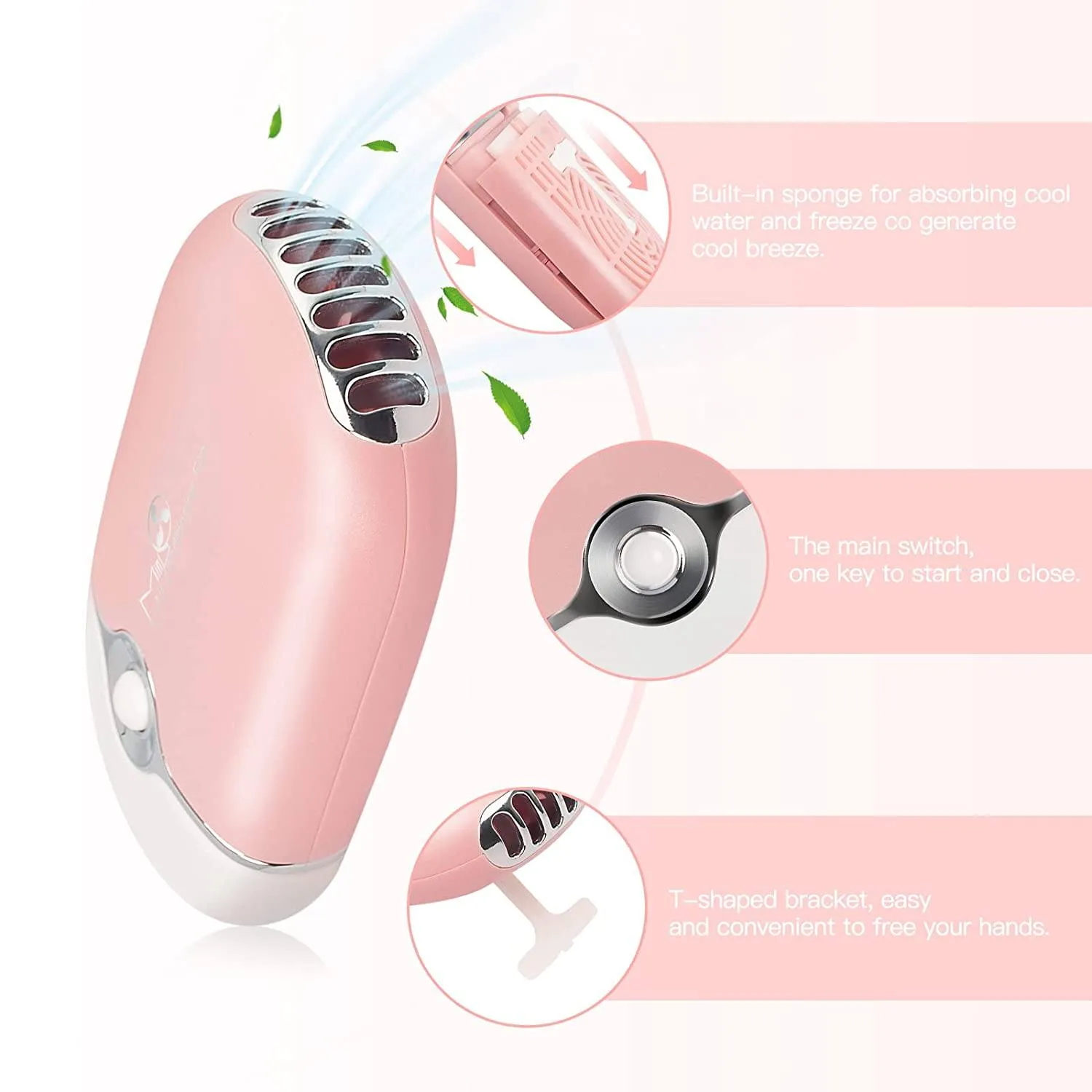 2-Piece: Rechargeable Handheld Mini Eyelash Fan