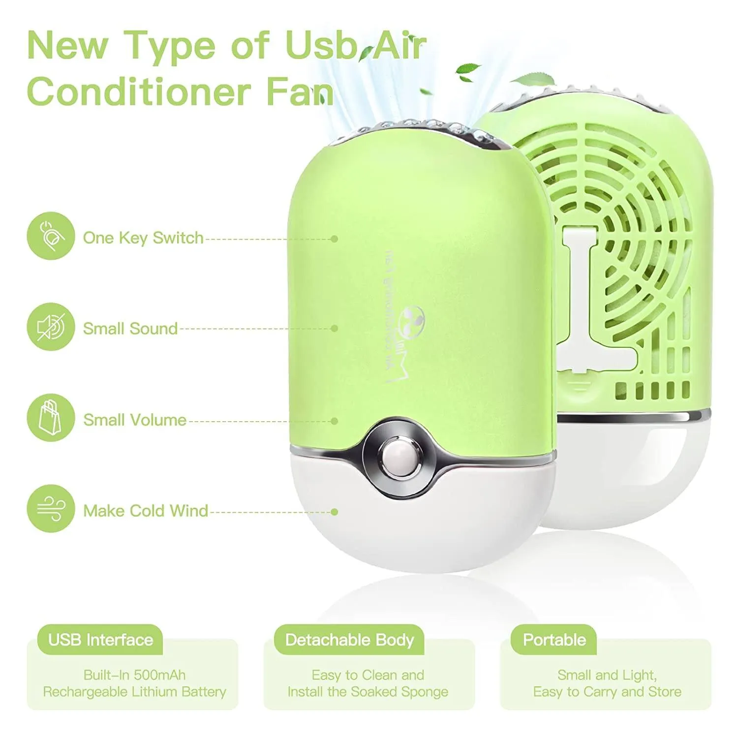 2-Piece: Rechargeable Handheld Mini Eyelash Fan