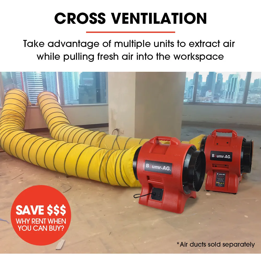 200mm (8 inch) Portable Air Blower Mover Axial Ventilation Extraction Fan | Baumr-AG