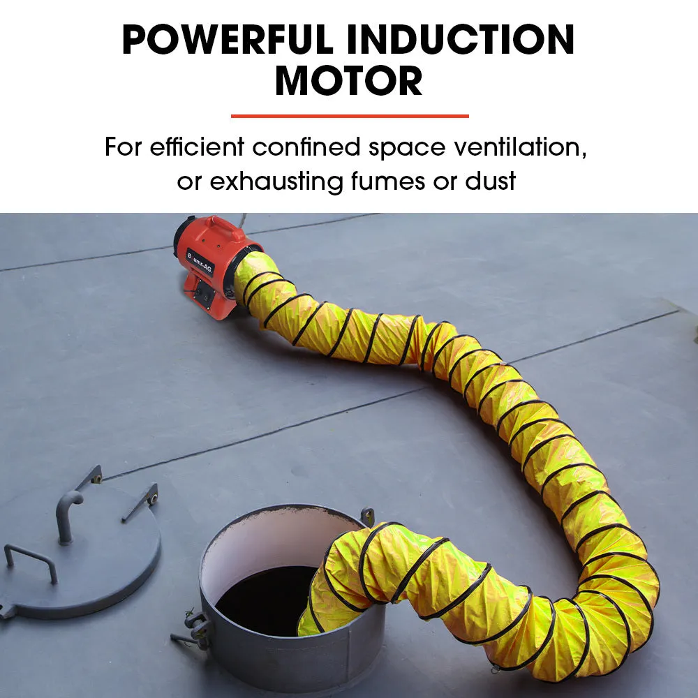 200mm (8 inch) Portable Air Blower Mover Axial Ventilation Extraction Fan | Baumr-AG