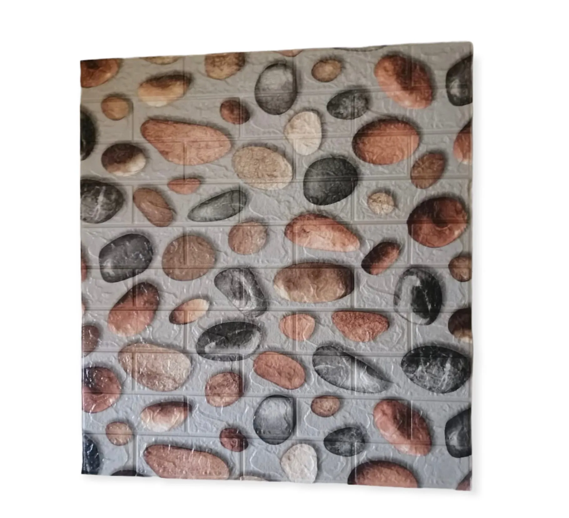 4 Pack 3D Self-Adhesive Waterproof PE Foam Wallpaper