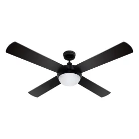 52'' Ceiling Fan w/Light & Remote | Black