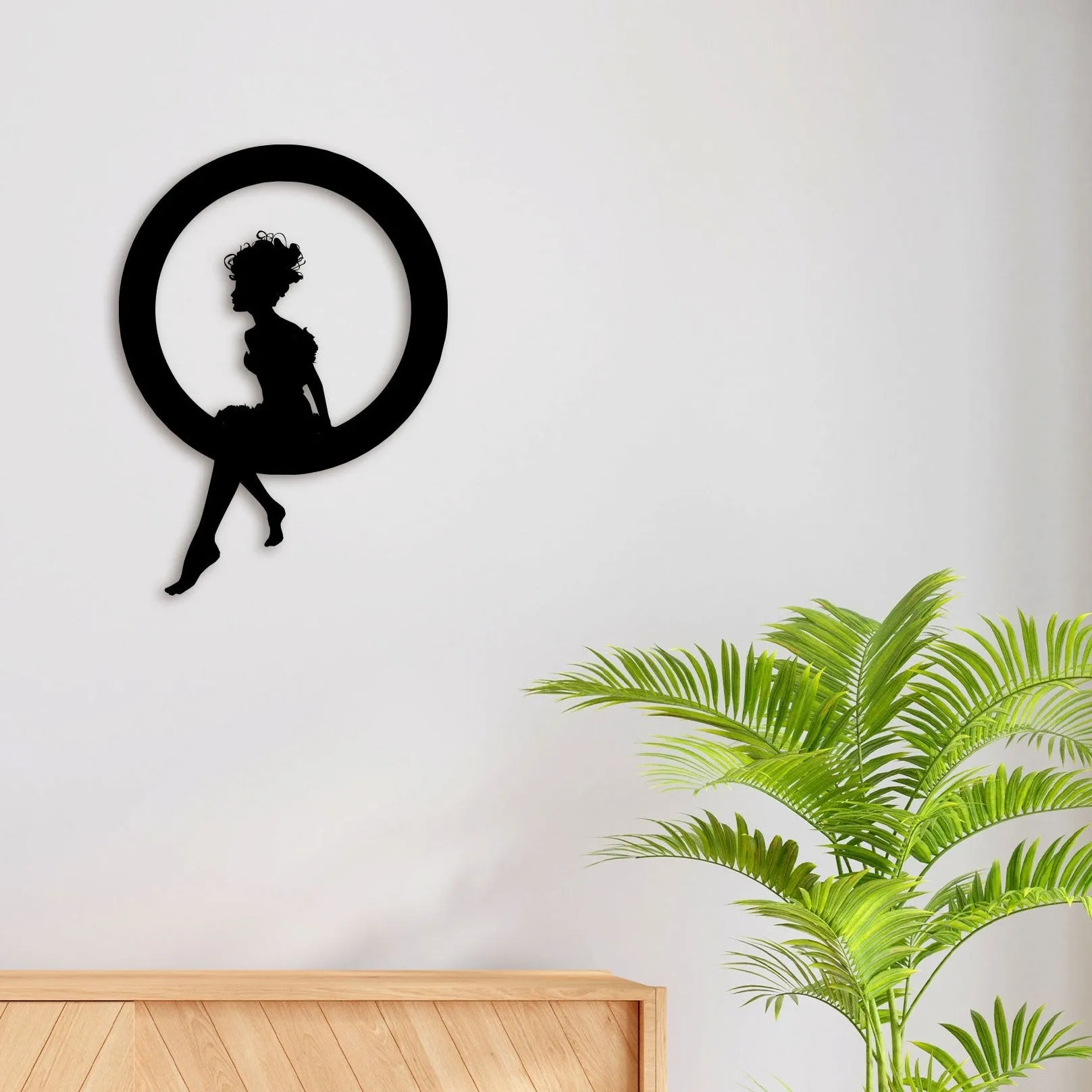 Alone Girl Metal Wall Art