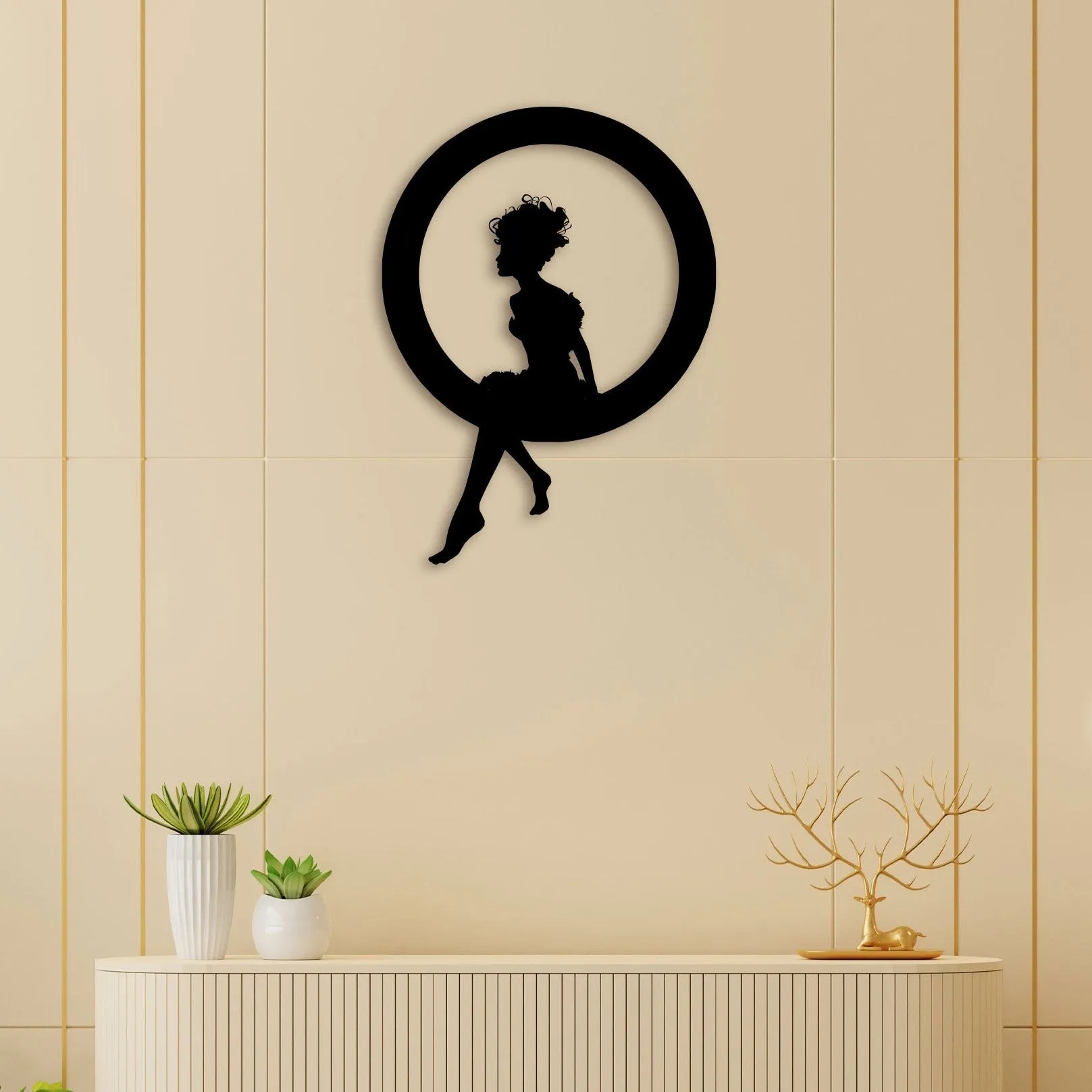 Alone Girl Metal Wall Art