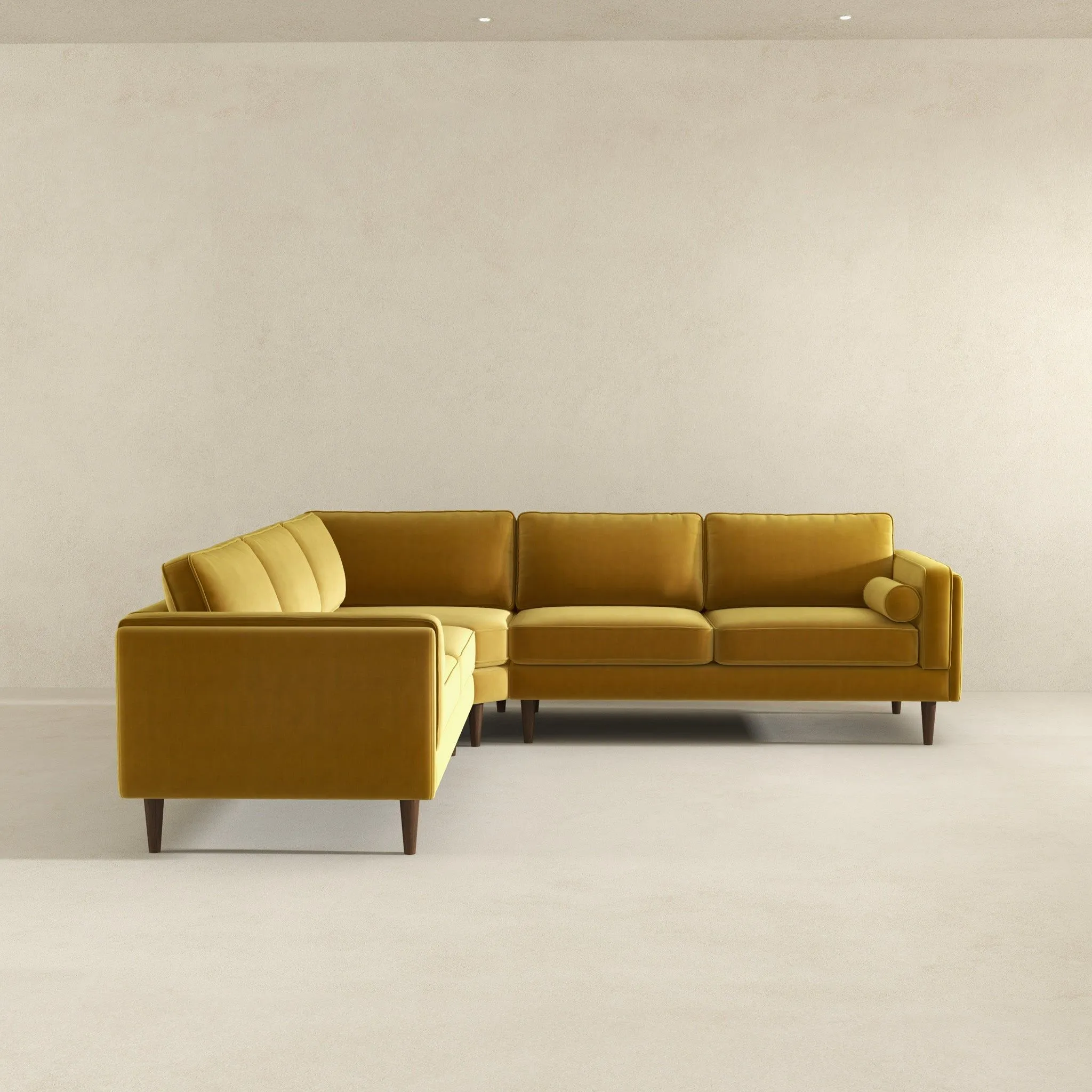 Amber - Velvet Corner Sectional Sofa by Couch.com
