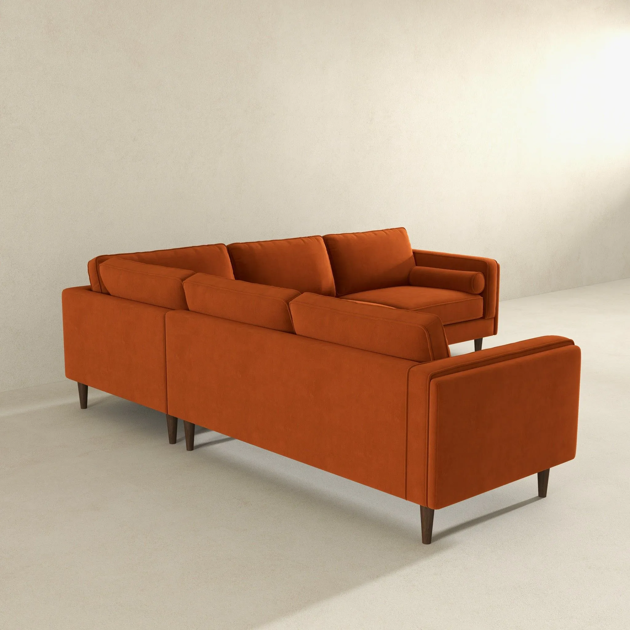 Amber - Velvet Corner Sectional Sofa by Couch.com
