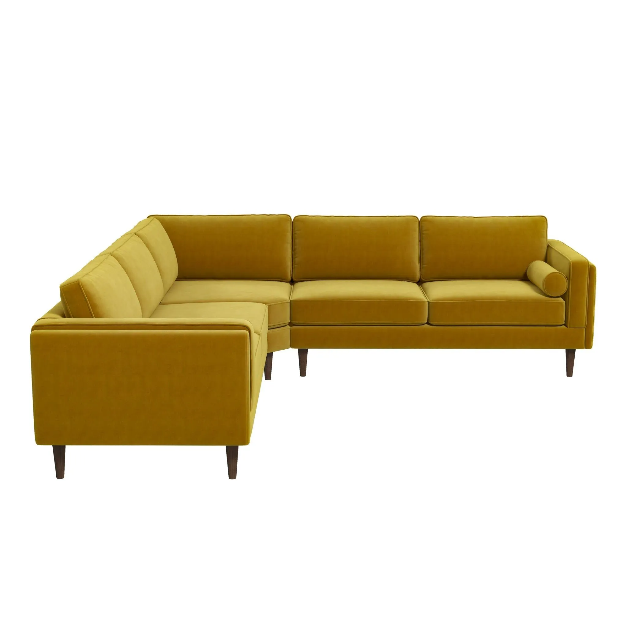 Amber - Velvet Corner Sectional Sofa by Couch.com