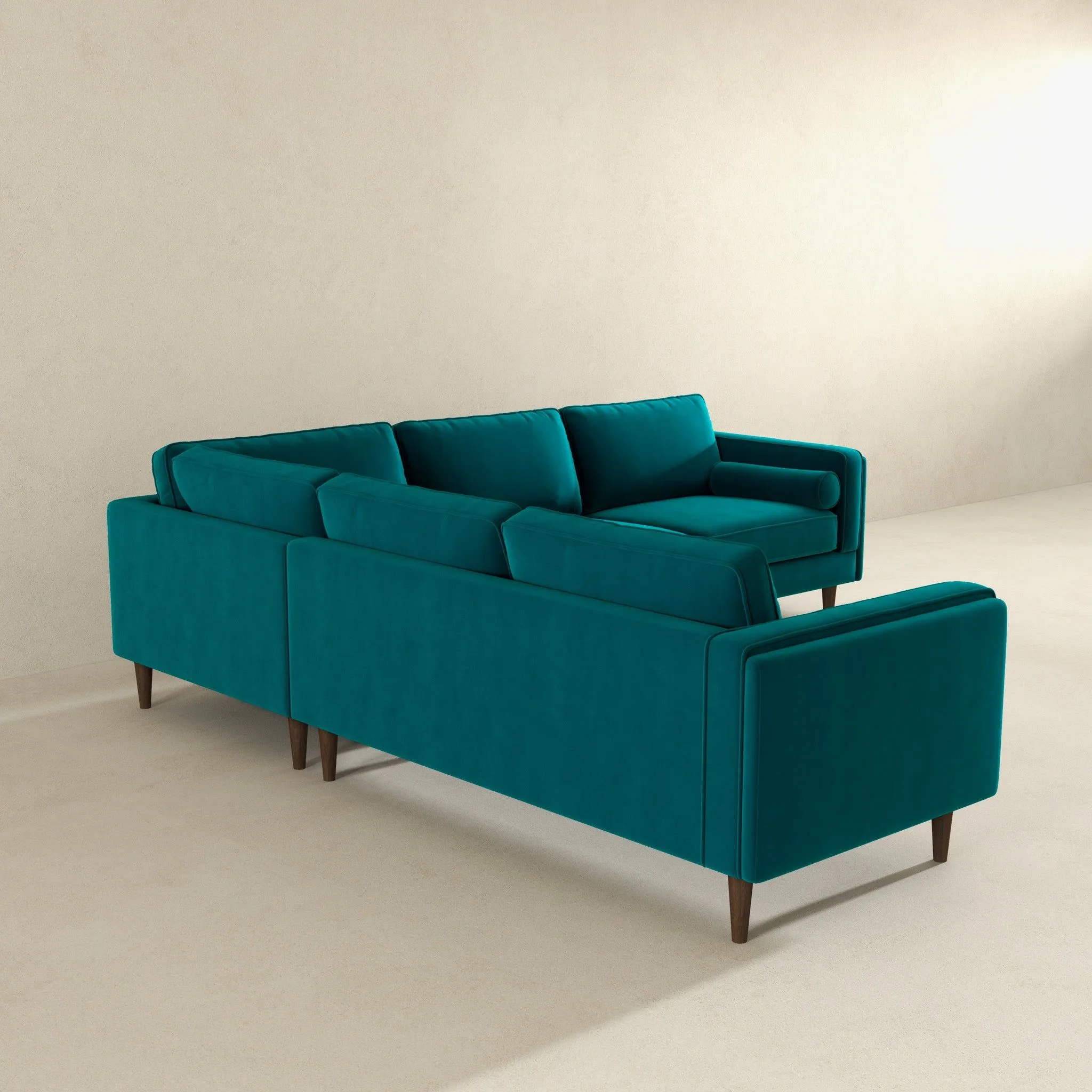 Amber - Velvet Corner Sectional Sofa by Couch.com