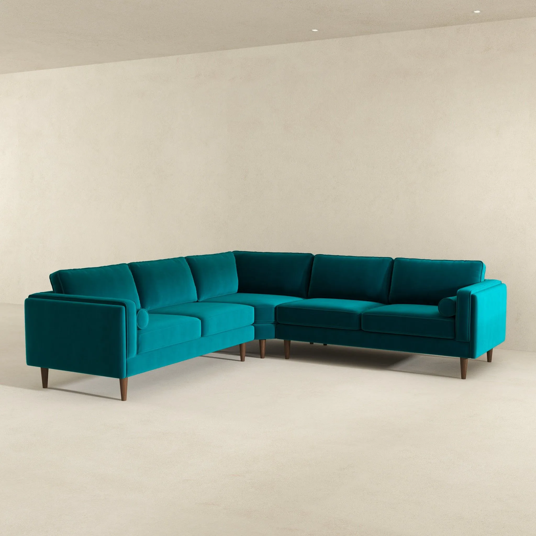 Amber - Velvet Corner Sectional Sofa by Couch.com