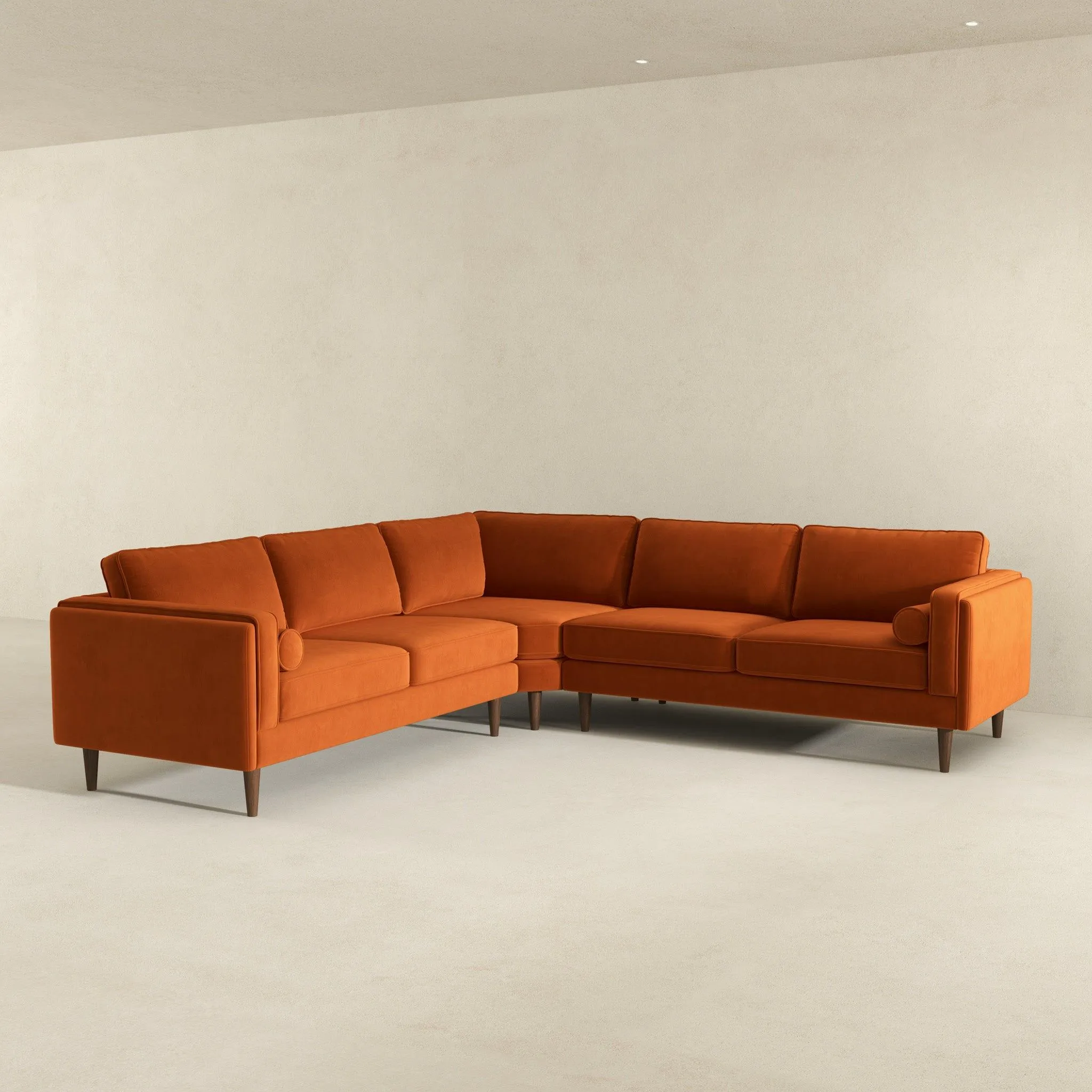 Amber - Velvet Corner Sectional Sofa by Couch.com