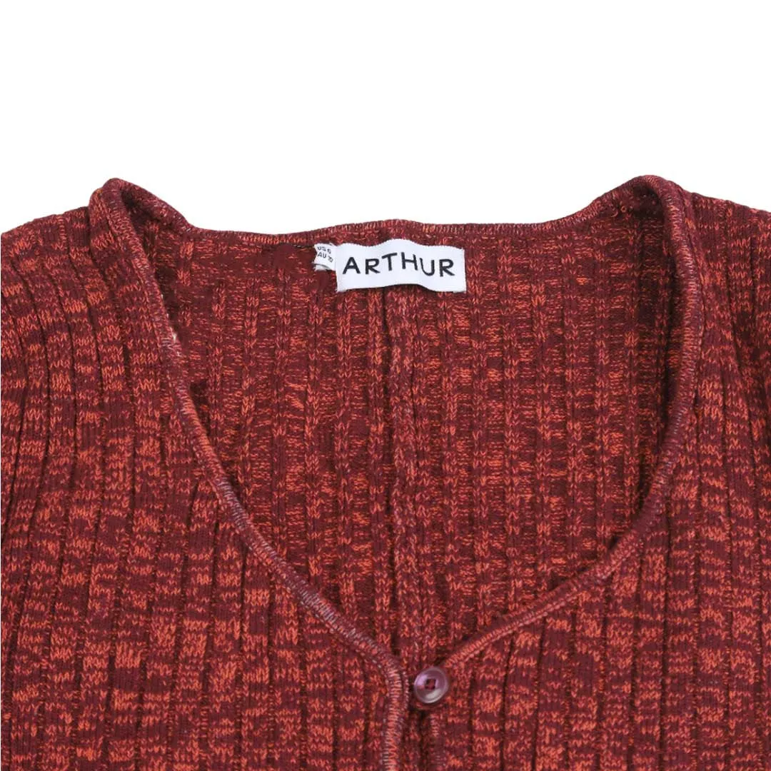 ASSYMETRIC TIE TEE MAROON
