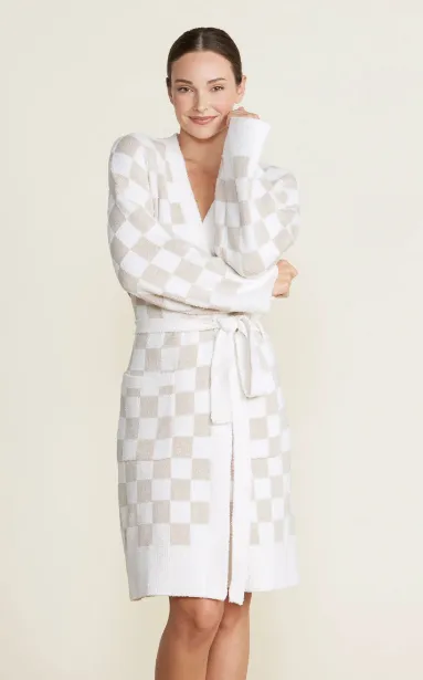 Barefoot Dreams CozyChic Cotton Checkered Robe