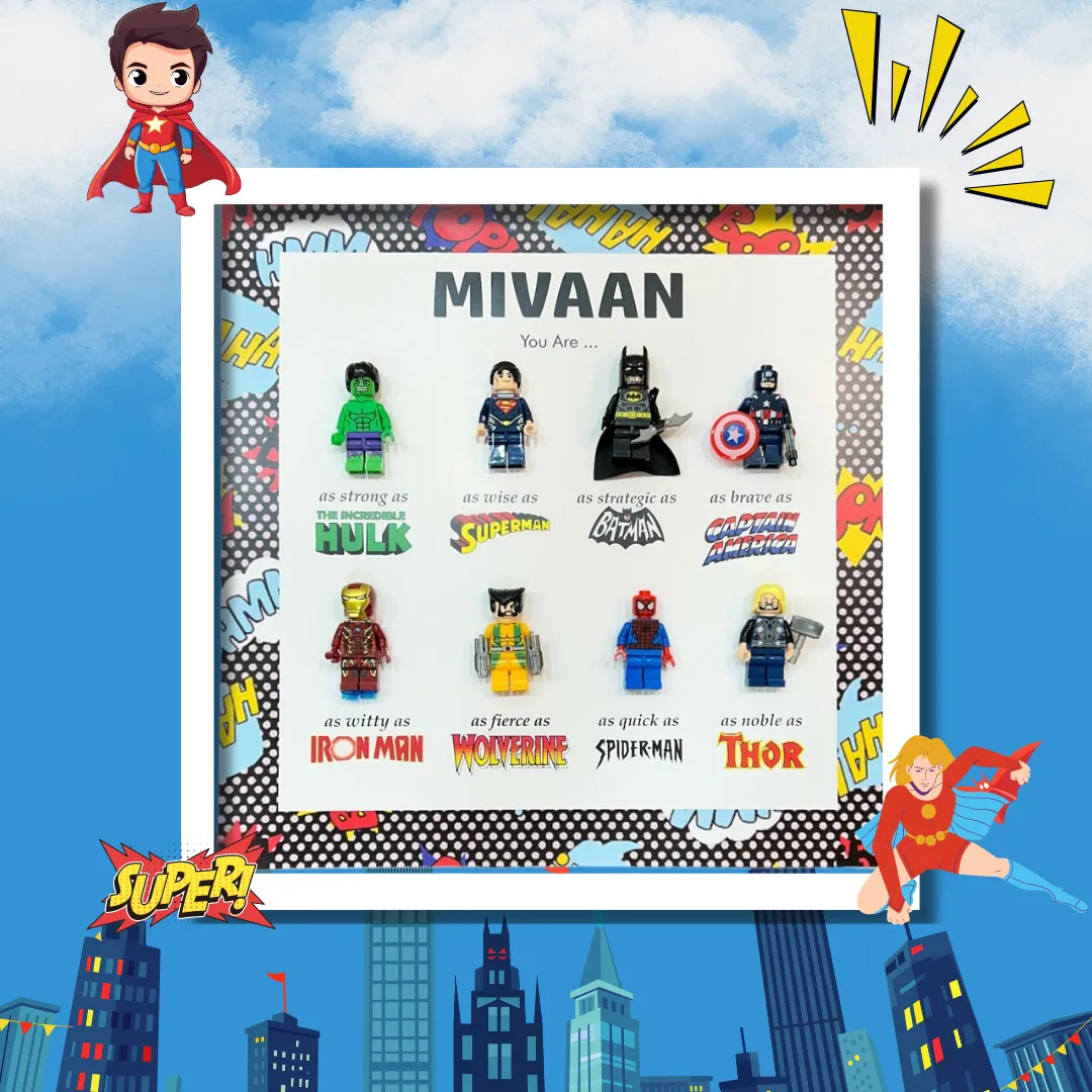 Bhai/Brother 3D Super Lego Frame (8 Legos)