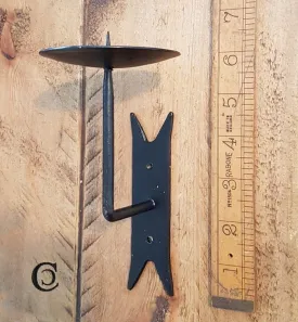 Black Wall Candleholder with Spike
