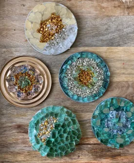 Boho Sea of Glass Wall Medallion art