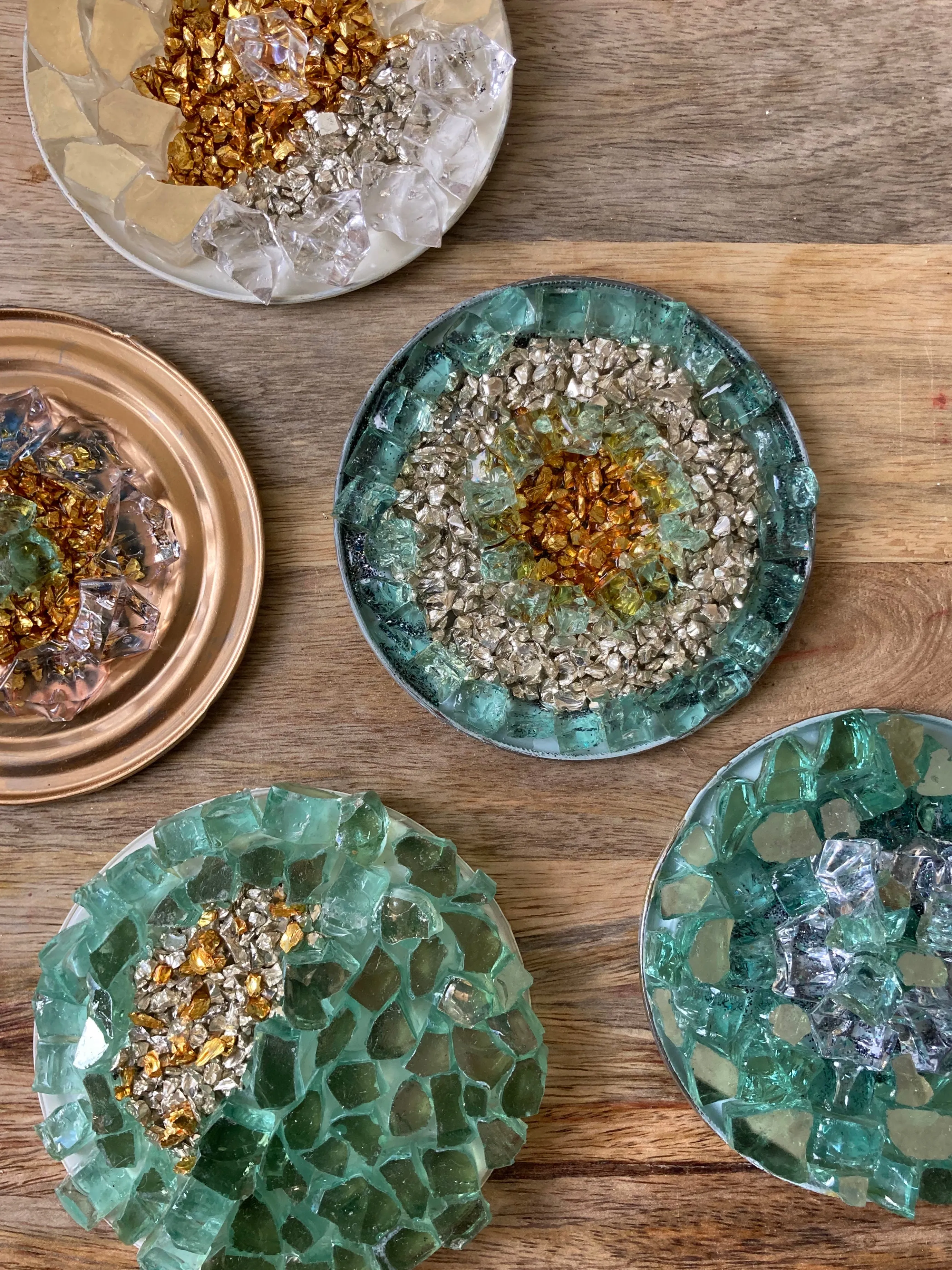 Boho Sea of Glass Wall Medallion art