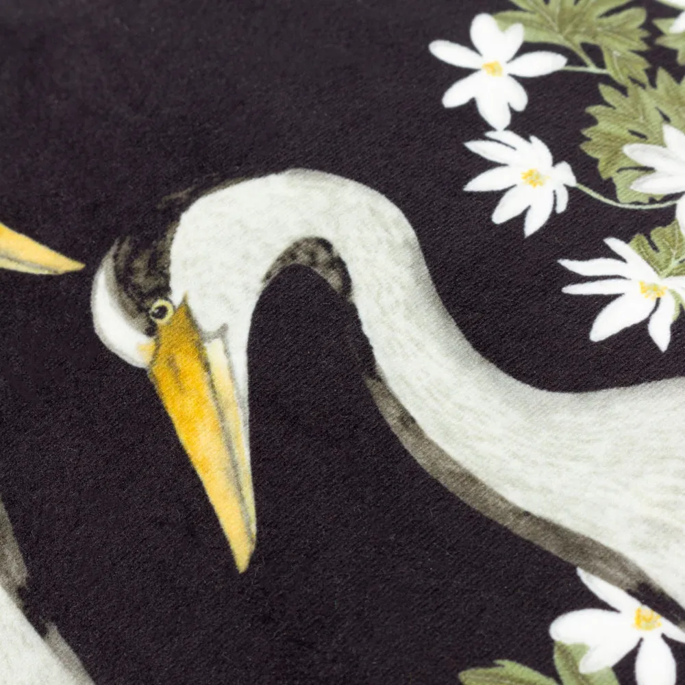 Braywick Wilbur Cranes Printed Velvet Cushion Cranes