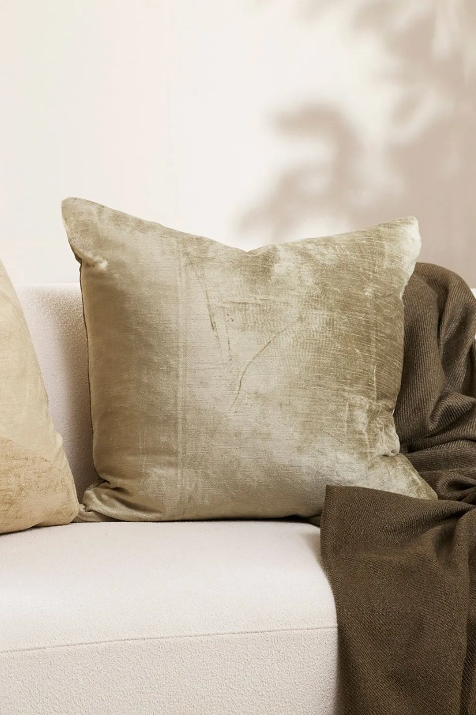 Bromley Pistachio Feather Inner EOL 55x55cm Velvet Cushion