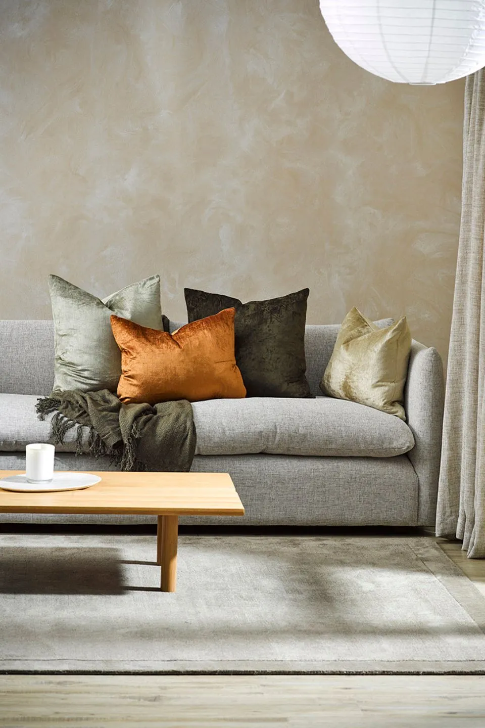 Bromley Pistachio Feather Inner EOL 55x55cm Velvet Cushion