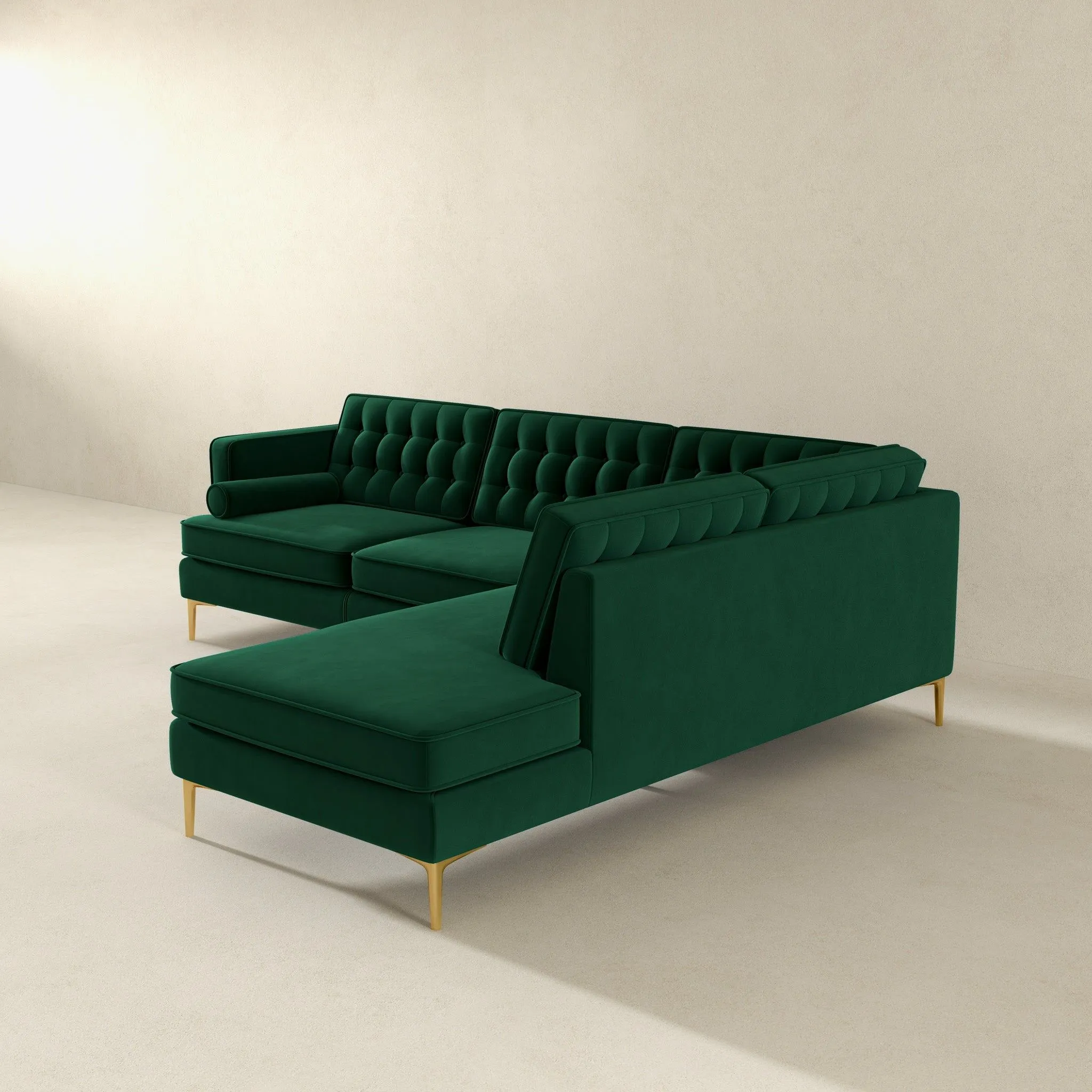 Brooke - Velvet Sectional Sofa by Couch.com