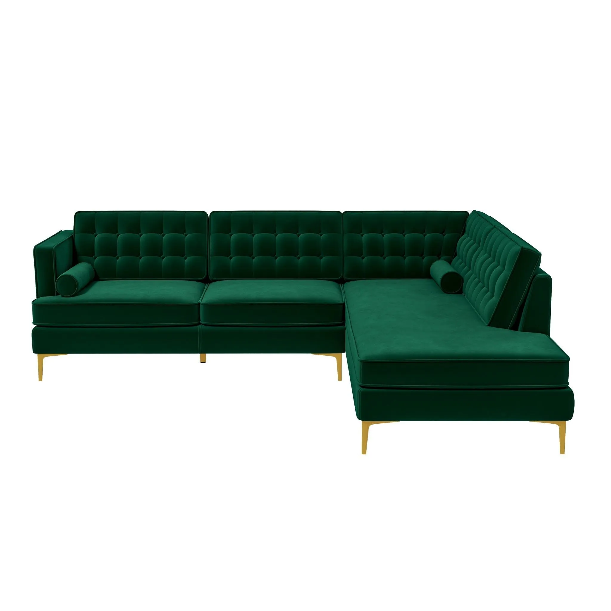 Brooke - Velvet Sectional Sofa by Couch.com