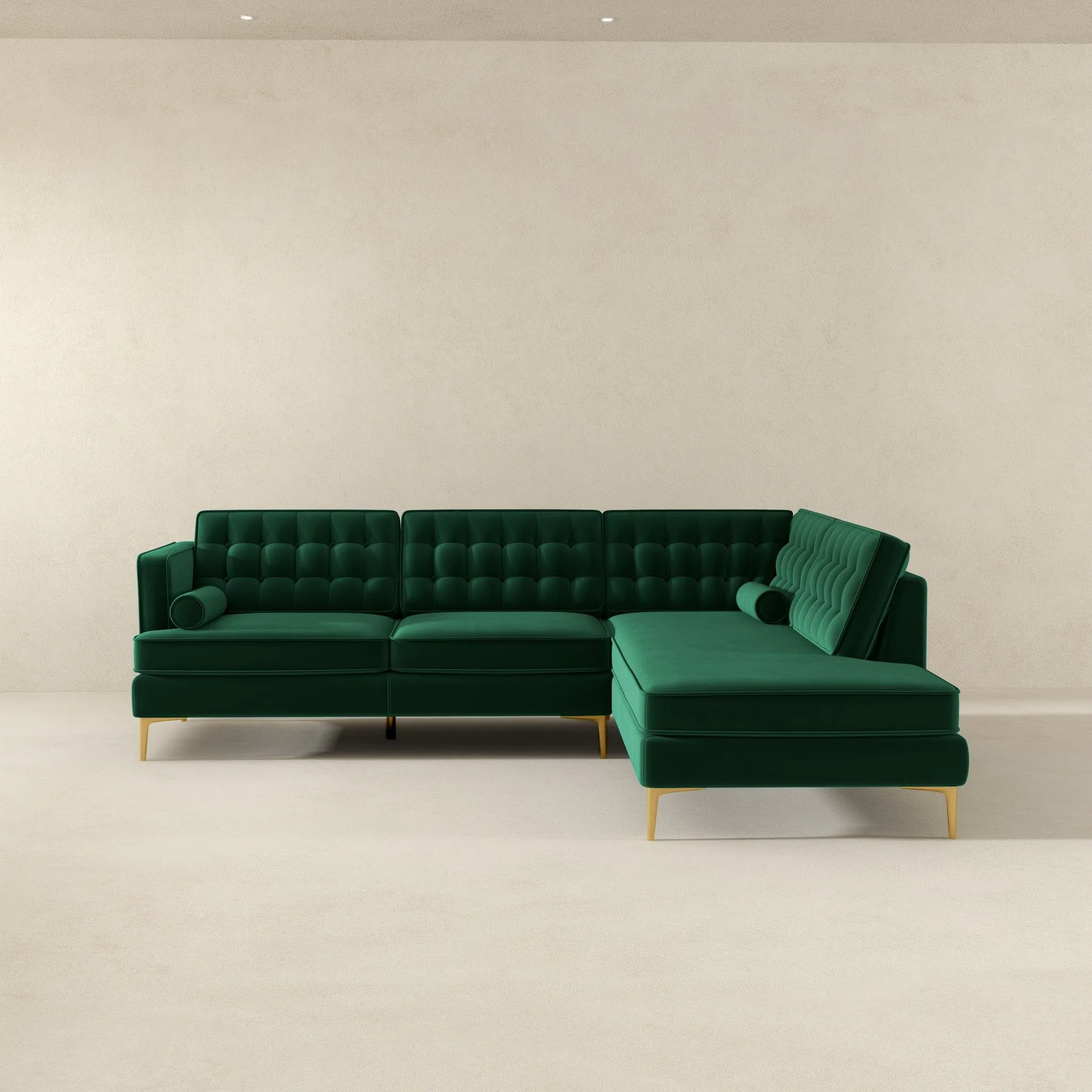 Brooke - Velvet Sectional Sofa by Couch.com