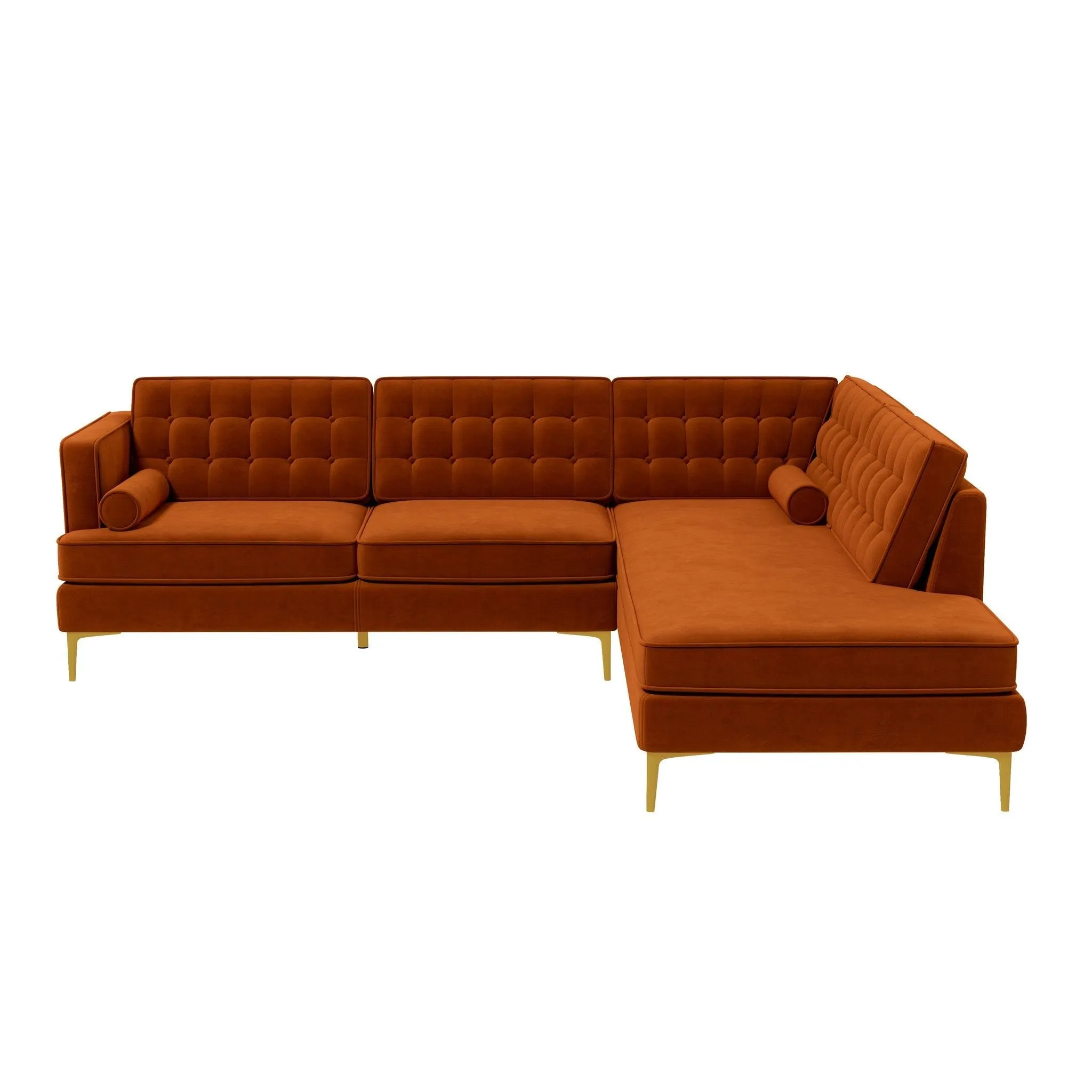 Brooke - Velvet Sectional Sofa by Couch.com