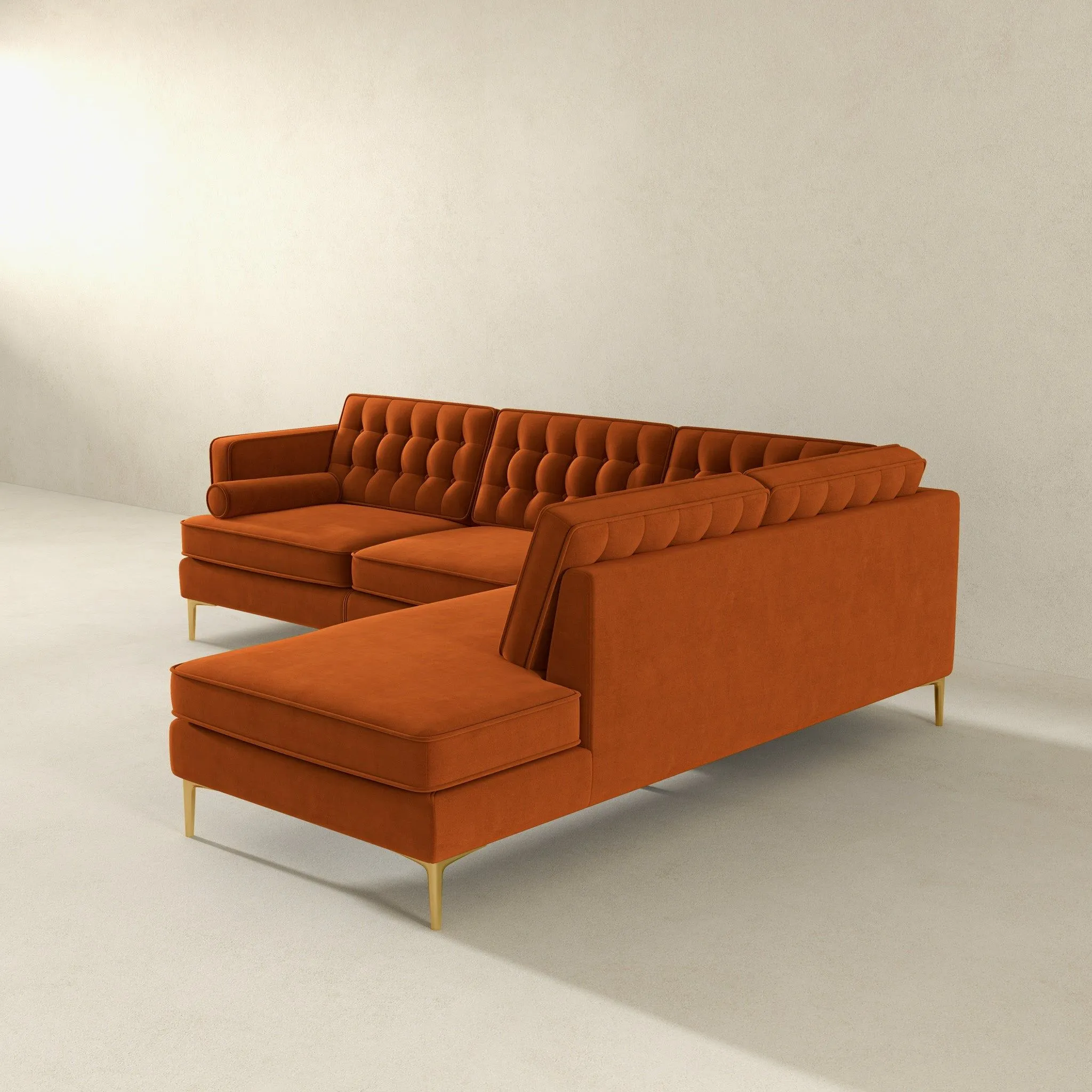 Brooke - Velvet Sectional Sofa by Couch.com