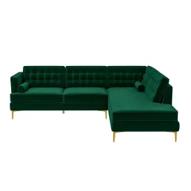 Brooke - Velvet Sectional Sofa by Couch.com