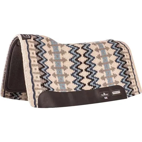 Classic Equine 3/4" ShockGuard Blanket Top Pad 34" x 38"- Cream/Navy