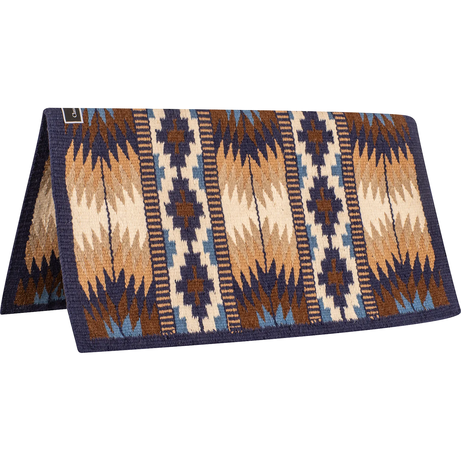 Classic Equine 34"X38" 100% Wool Show Blanket- Navy/Ocean