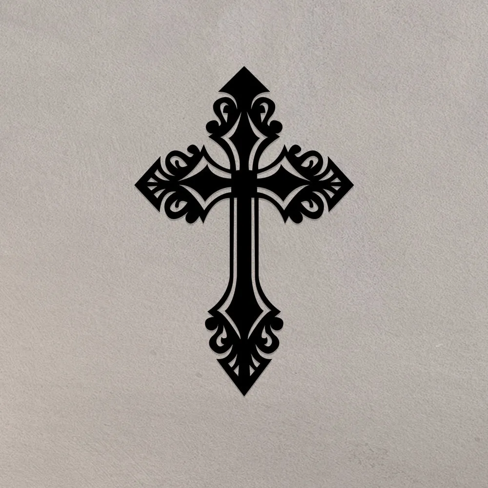 Designer Christian Cross Metal Wall Art