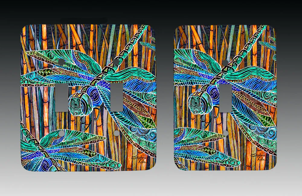 Dragonfly Garden Light Switch Cover