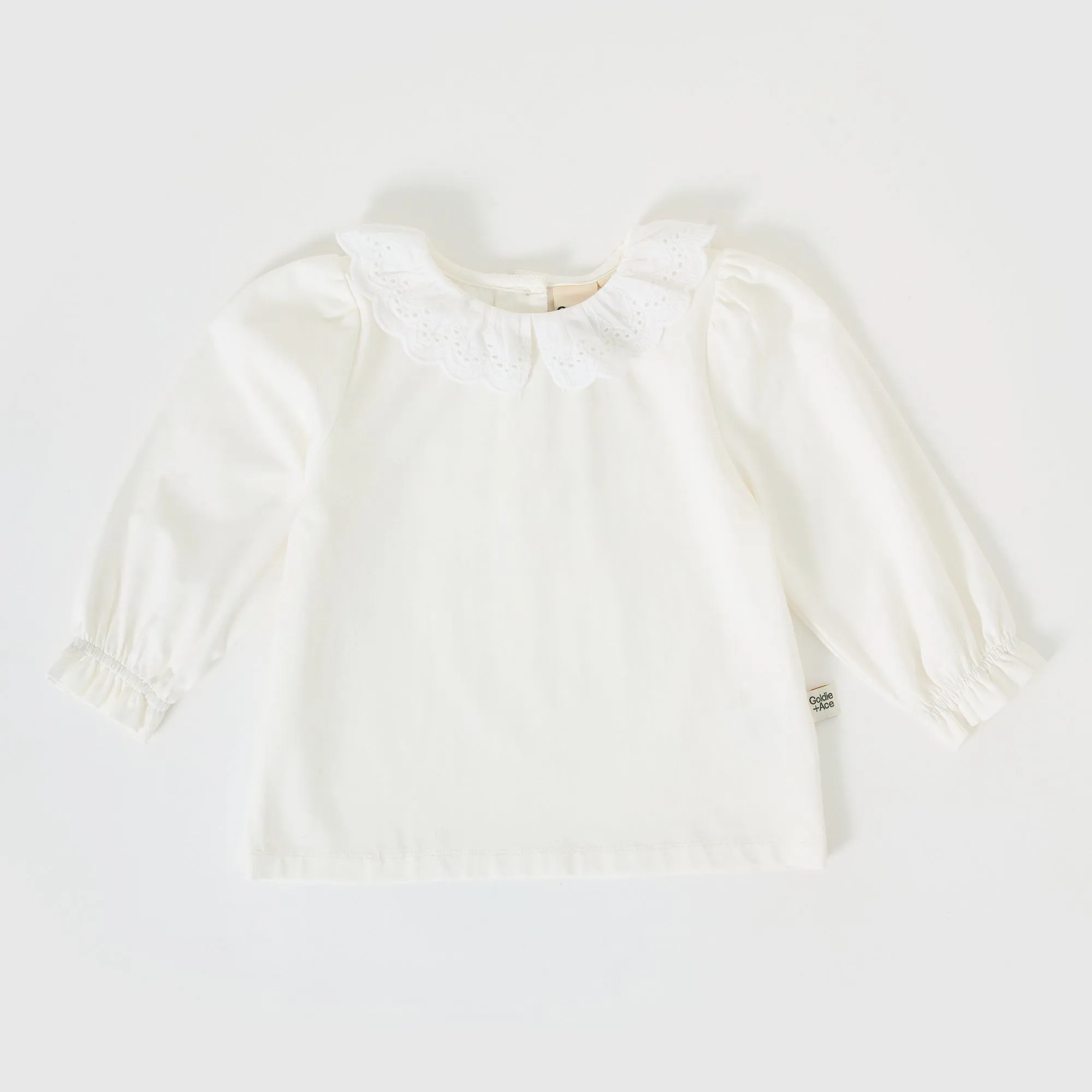 Goldie   Ace Laura Puff Sleeve Collar Long Sleeve Cream