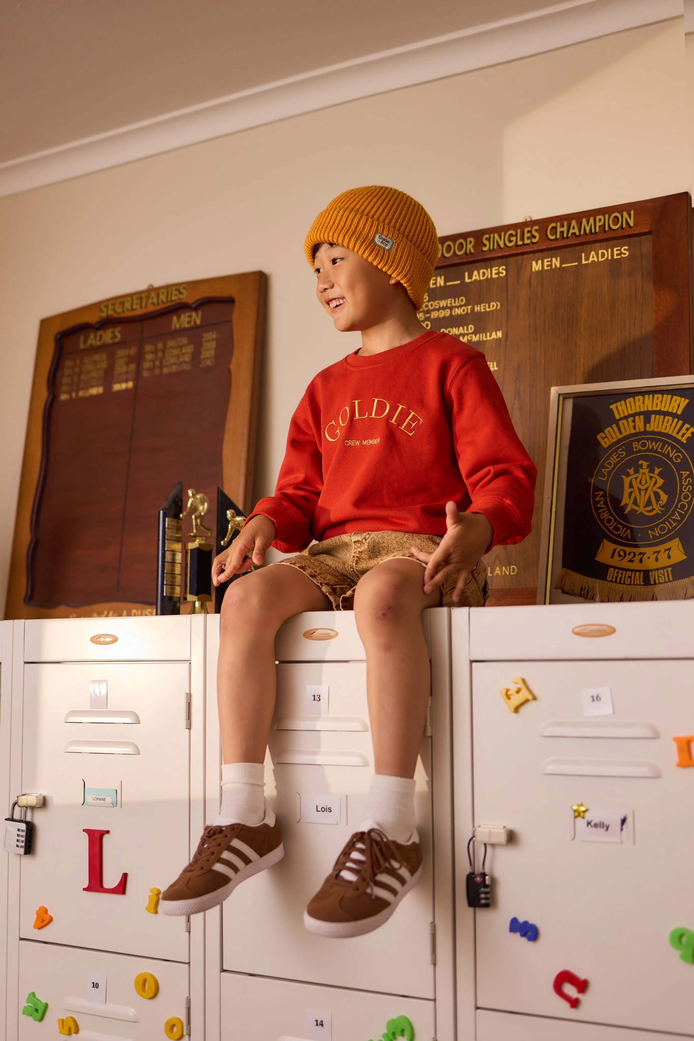 Goldie   Ace Wool Beanie Golden