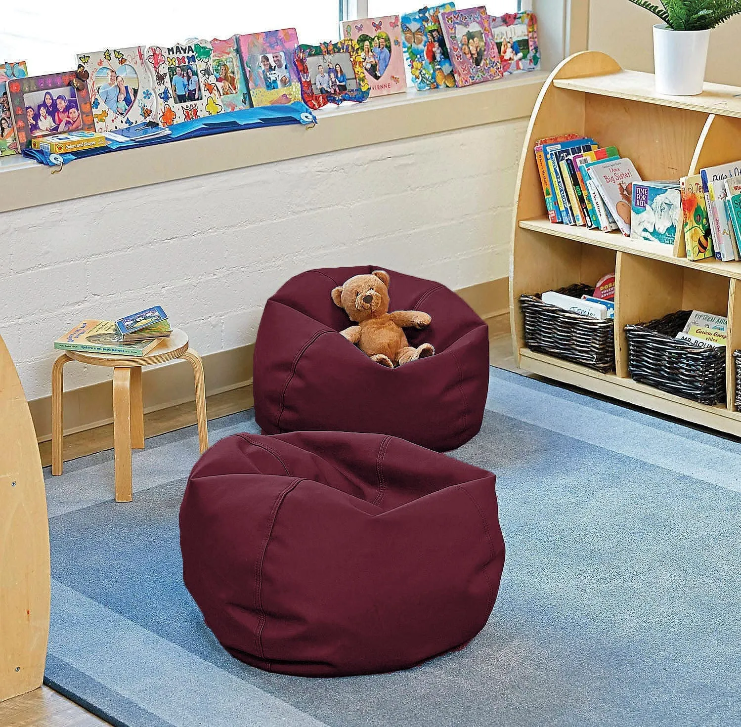 Kids Combo Offer | Kids Bathrobe and Bean Bag - Maroon