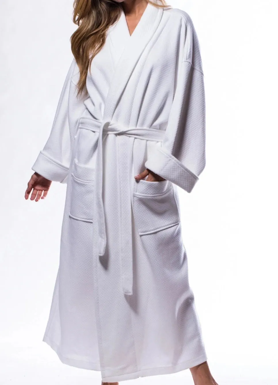 Knit Diamond Luxury Shawl Bathrobe