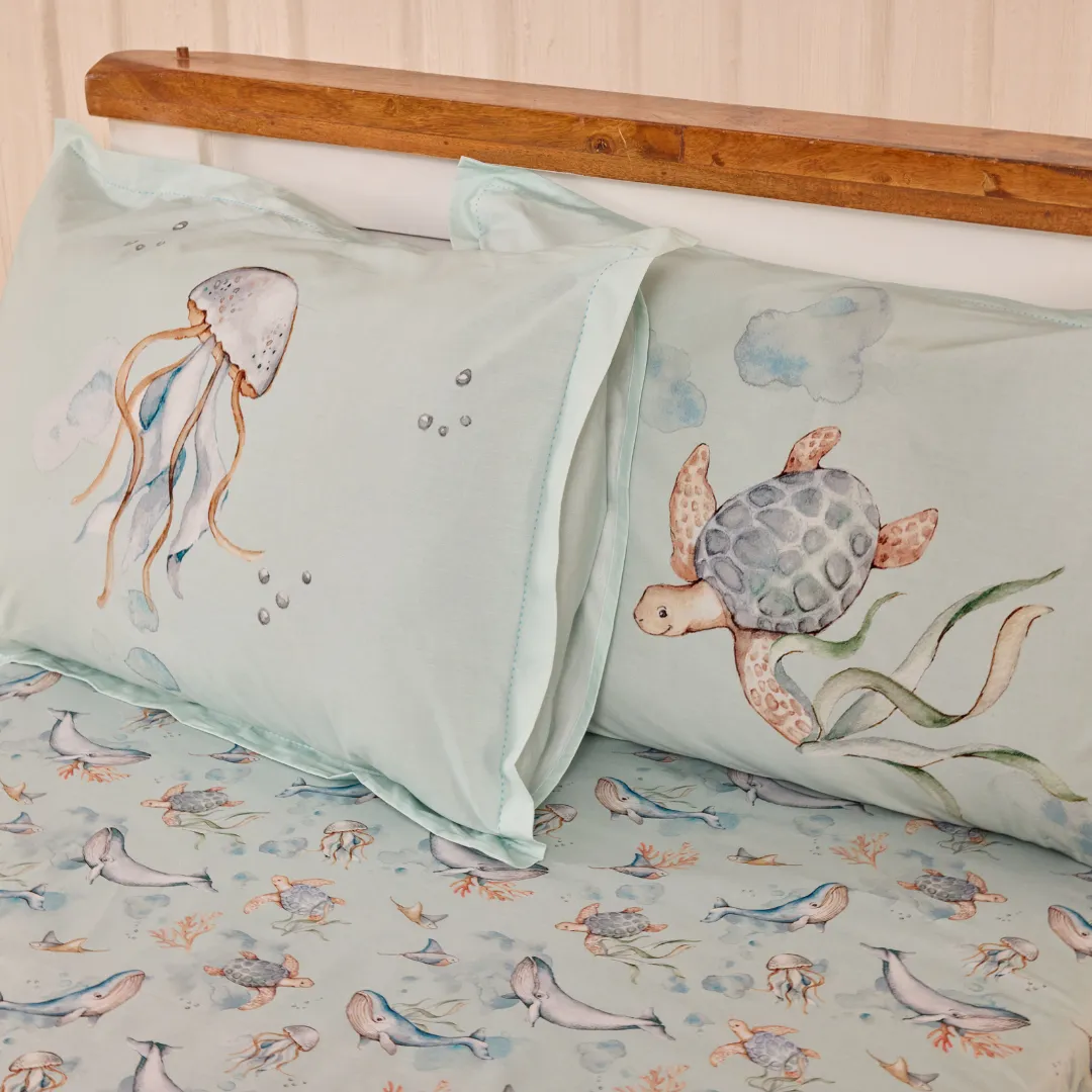 Mariitime Magic Main Print  Single / Double/ King Bed Sheet Set