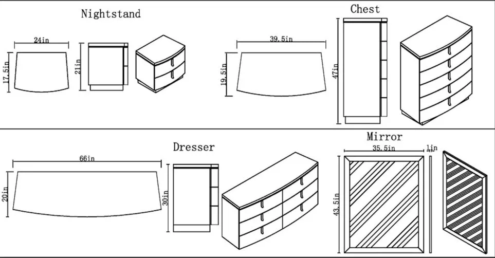 Nina Bedroom Set (Queen or King)