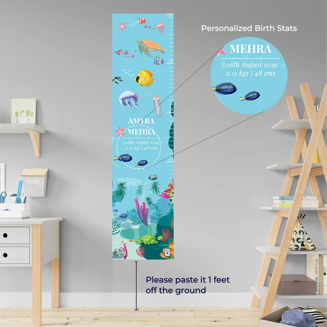 Ocean Bed Height Chart (kids)