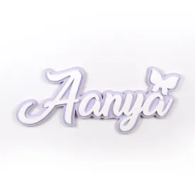 Personalised 3D Acrylic Name Plate - Butterfly