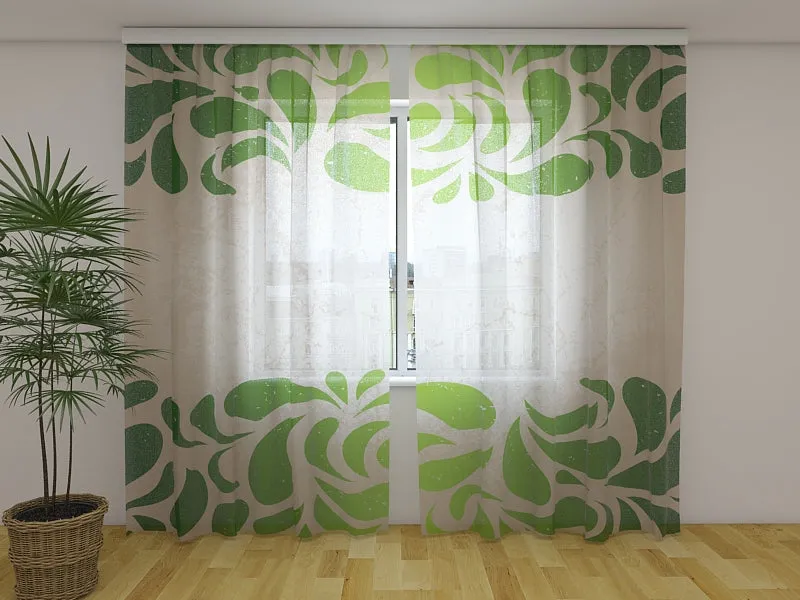Photo Curtain Green Ornament