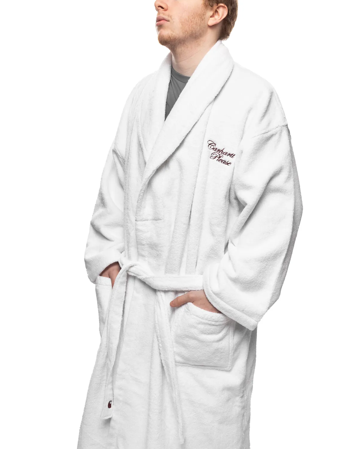 Please Bathrobe White/Bordeaux