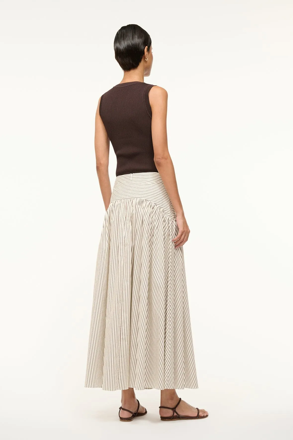 PROCIDA SKIRT | IVORY DARK OAK MICRO STRIPE