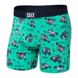 Saxx Men's Ultra Off Course Carts Green Boxer Brief