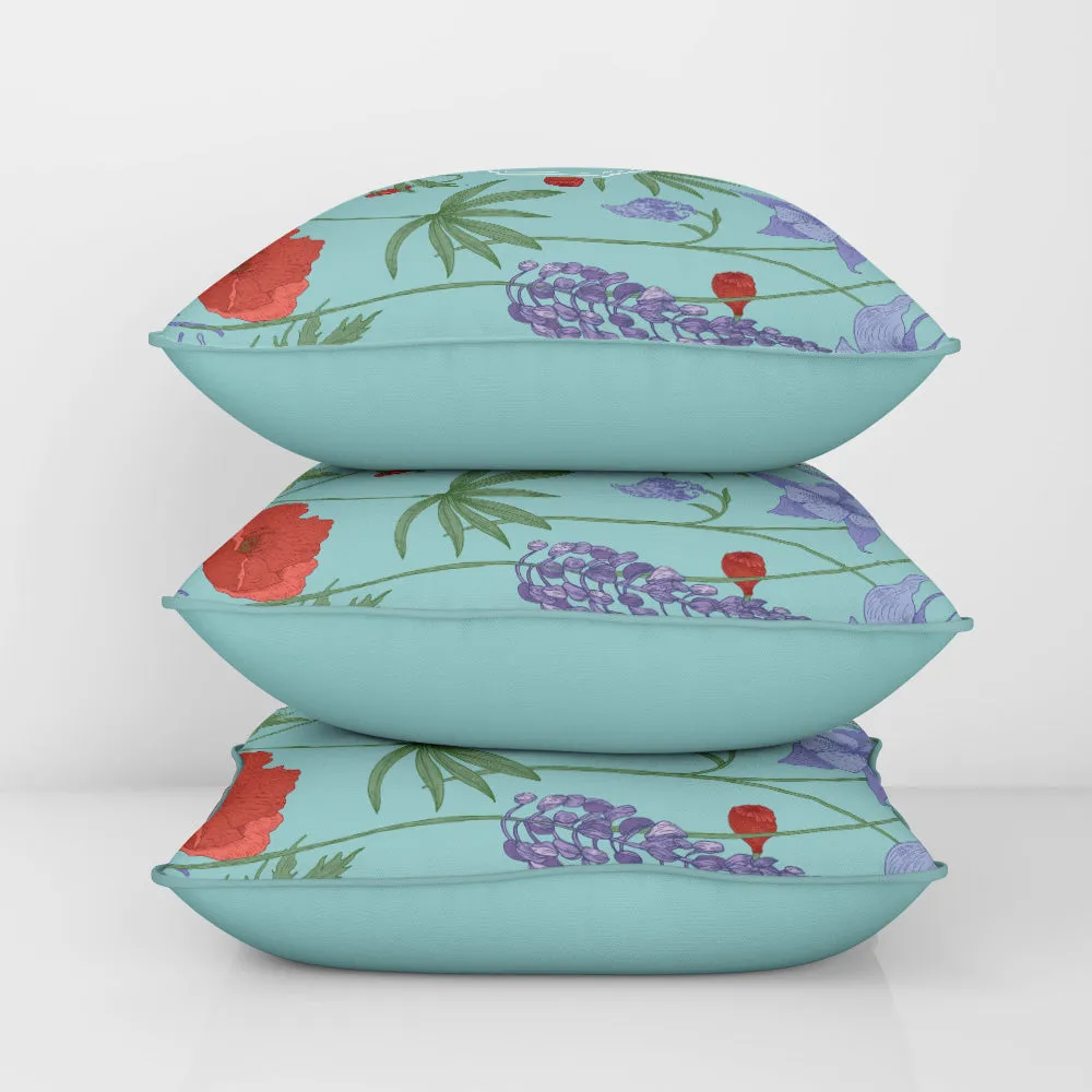 Scarlet Bloom Cushion Cover